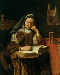 Vecchia donna che dorme